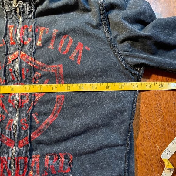 Affliction Reversible Lace Hoodie Full Zip Women S Metal Y2K Lost Souls American - Picture 16 of 16